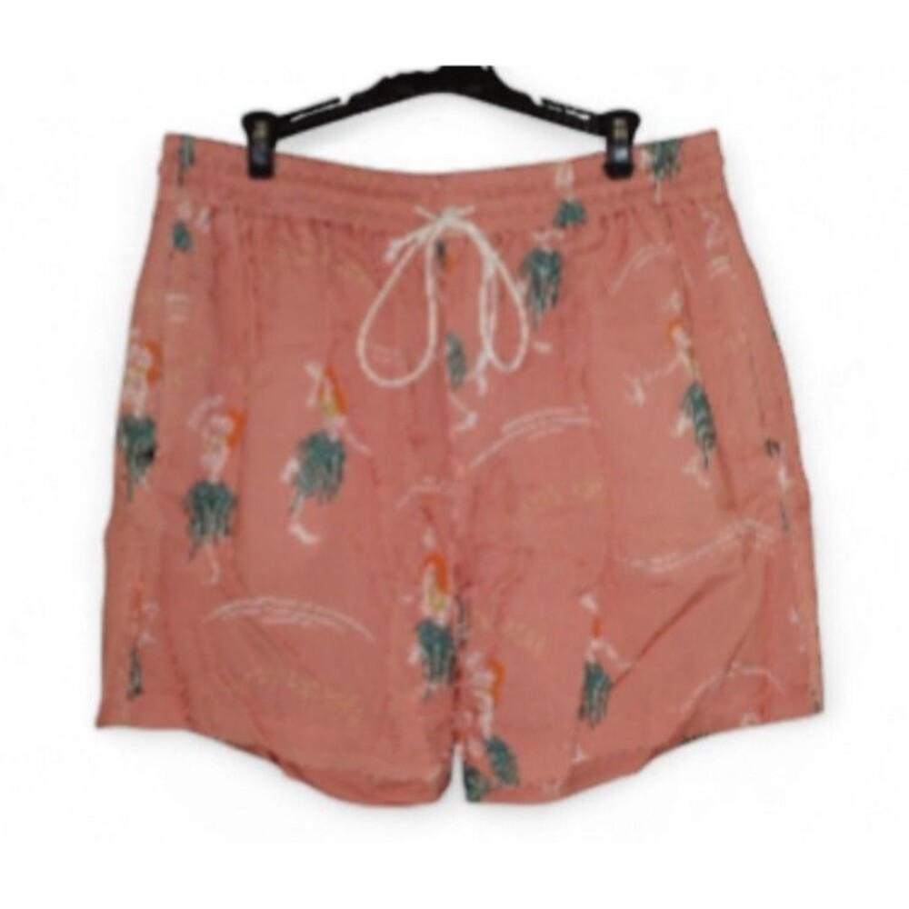 Lifted Anchors Casual Shorts Men's Large "Hula Skeleton" Zippered Pockets NWT